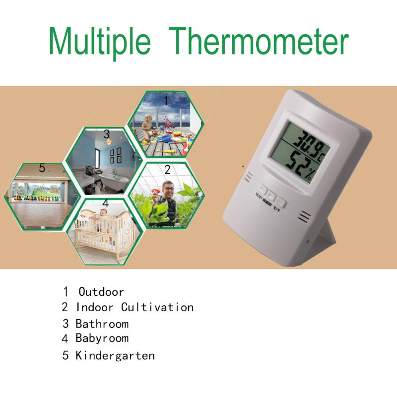 Ultra tenký a jeden LCD digitální teploměr a vlhkoměr + -1C + -5% RH hygrotermograf