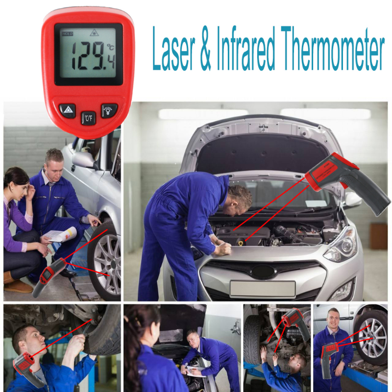 Přímý prodej s infračerveným teploměrem Test teploty motoru a měření laserem